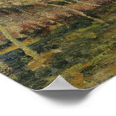 Pissarro - Rote Dachecke eines Dorfes Winter Poster (Ecke)