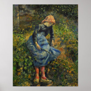 Pissarro - Schäferin (Junges Bauernmädchen) 1881 Poster
