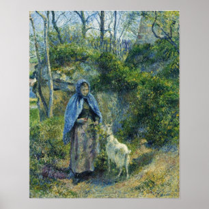 Pissarro - Schäferin und Ziege 1881 Poster