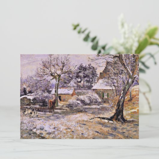 Pissarro - Schnee bei Montfoucault (Stehend Vorderseite)