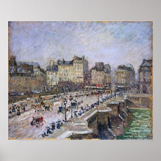 Pissarro - SchneePont Neuf Effekt 1902 Poster (Vorne)