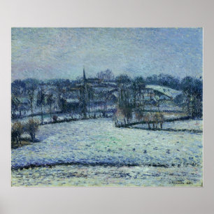 Pissarro - Schneeszene in Eragny (Bazincourt) Poster