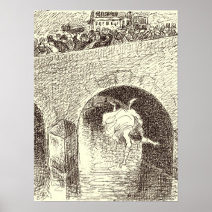 Pissarro - Selbstmord an einer verlassenen Frau Poster