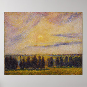 Pissarro - Sonnenuntergang in Eragny Poster