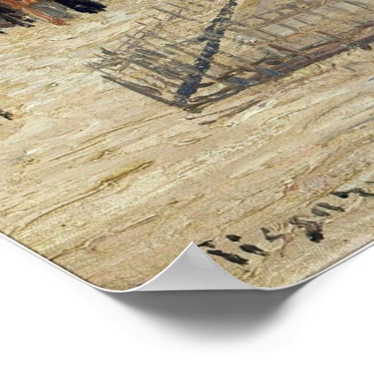 Pissarro - Statue von Henri IV 1901 Poster (Ecke)