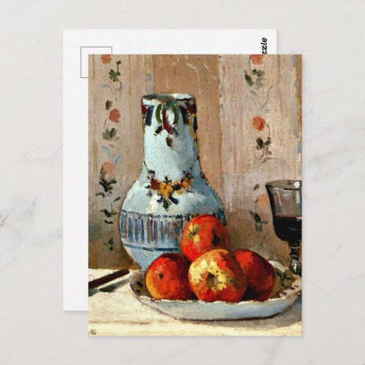 Pissarro - Still Life with Apples and Pitcher Postkarte (Vorne/Hinten)