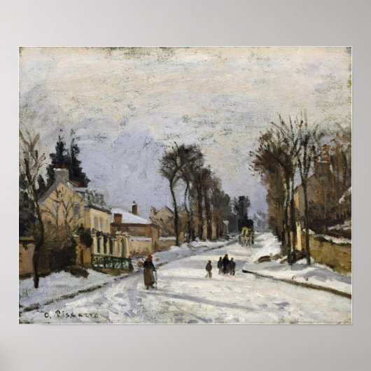 Pissarro - Straße nach Versailles bei Louveciennes Poster (Vorne)