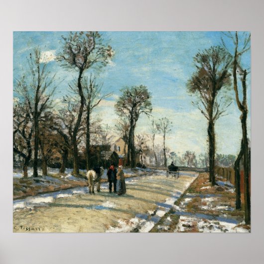 Pissarro - Straße nach Versailles Louveciennes Win Poster (Vorne)