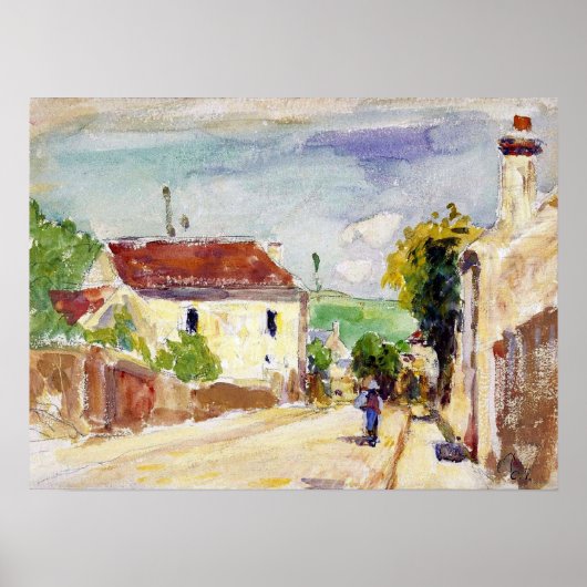 Pissarro - Straße von Hermitage Pontoise 1875 Poster (Vorne)
