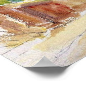 Pissarro - Straße von Hermitage Pontoise 1875 Poster (Ecke)