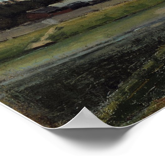 Pissarro - Ufer der Oise bei Pontoise Poster (Ecke)