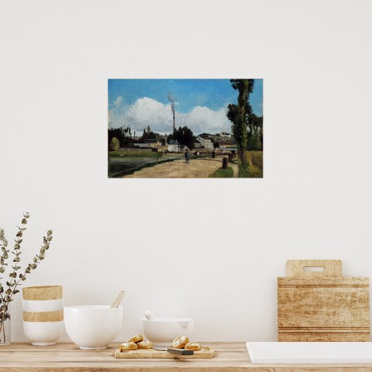 Pissarro - Ufer der Oise bei Pontoise Poster (Küche)