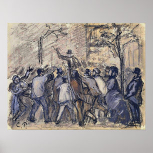 Pissarro - Urbane Aufstände in Paris 1870 Poster