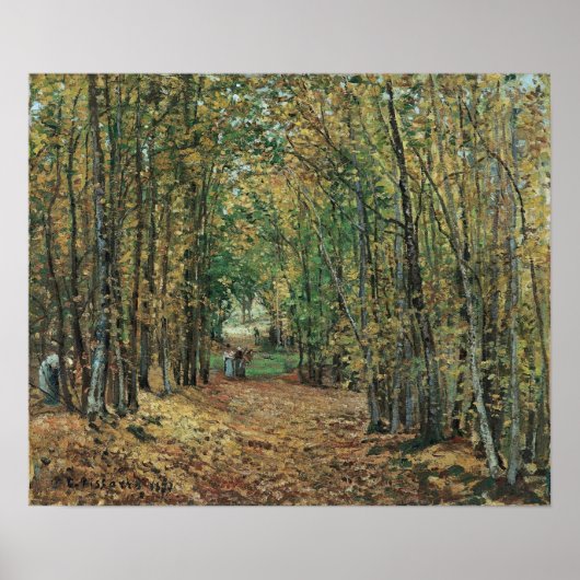 Pissarro - Wald um Mitte 1871 Poster (Vorne)