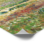 Pissarro - Wiese mit einem krümmen Wetter Poster (Ecke)