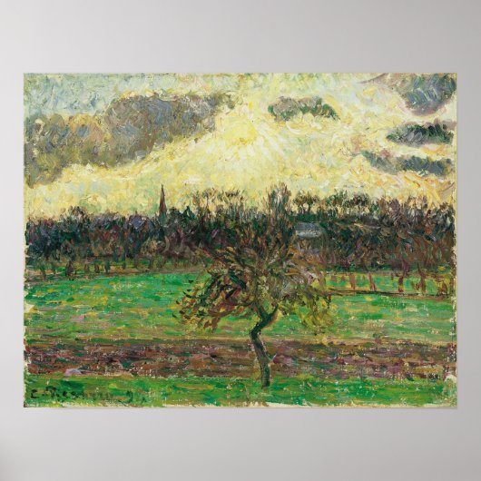 Pissarro - Wiesen auf Eragny Apfelbaum 1894 Poster (Vorne)
