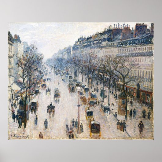 Pissarros Der Boulevard Montmartre Poster (Vorne)