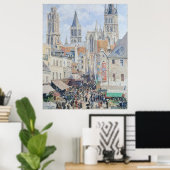 Pissarros Lebensmittelstraße, Rouen Poster (Heimbüro)