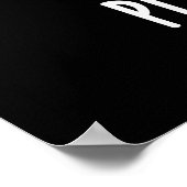 Pissed-achio Funny Pistachio Pun Dark BG Poster (Ecke)