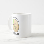 Pissed-achio Funny Pistachio Pun Kaffeetasse (Vorderseite Links)