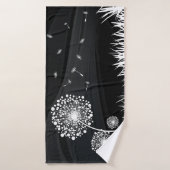 Pissenlit-Schwarzweiß-Badetuch Badehandtuch (Badehandtuch)