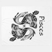 Pisst das Symbol und Zeichen der Fische Fleecedecke (Vorderseite (Horizontal))