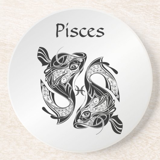 Pisst das Symbol und Zeichen der Fische Getränkeuntersetzer (Vorne)