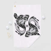 Pisst das Symbol und Zeichen der Fische Golfhandtuch (Insitu)