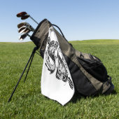 Pisst das Symbol und Zeichen der Fische Golfhandtuch (Gras)