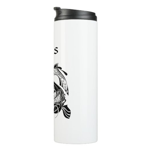 Pisst das Symbol und Zeichen der Fische Thermosbecher (Nach rechts gedreht)