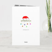 Pisst Weihnachtskarte. Feiertagskarte (Rückseite)