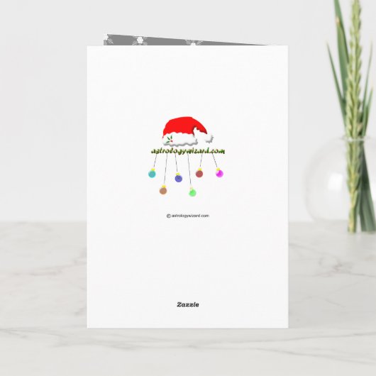 Pisst Weihnachtskarte. Feiertagskarte (Rückseite)