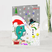 Pisst Weihnachtskarte. Feiertagskarte (Vorderseite)