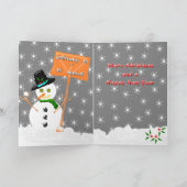 Pisst Weihnachtskarte. Feiertagskarte (Innenseite)