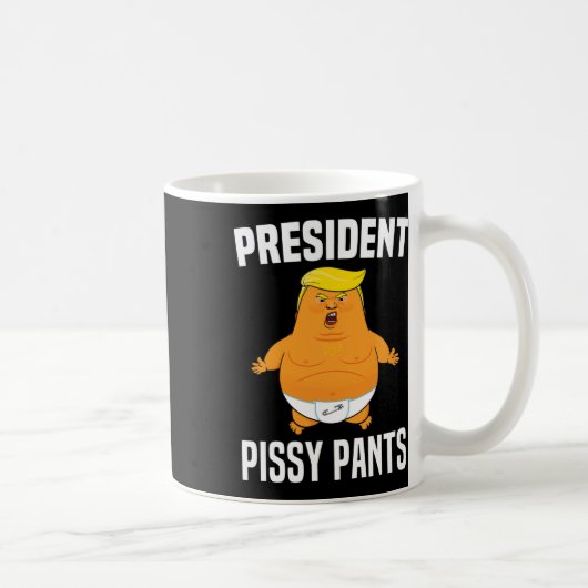Pissy Pants Funny Baby Trump Kaffeetasse (Rechts)