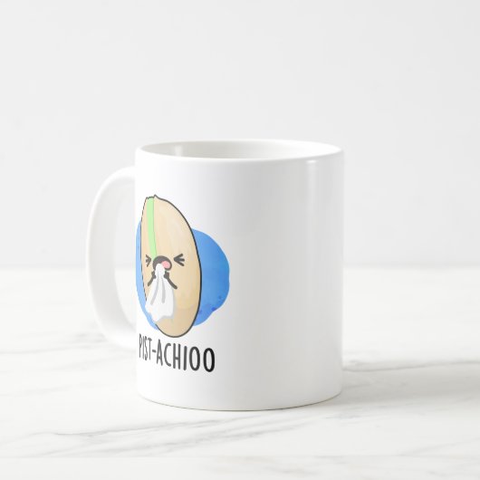 Pist-achioo Funny Sneezing Nut Pistachio Pun Kaffeetasse (Vorderseite Links)