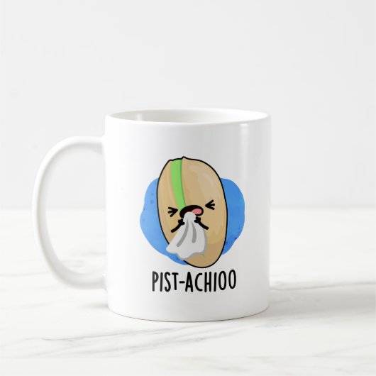 Pist-achioo Funny Sneezing Nut Pistachio Pun Kaffeetasse (Links)
