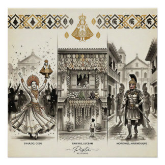 Pista — Sinulog · Pahiyas · Moriones Poster