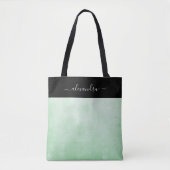 Pistachio Black rustikal elegant personalisiert Tasche (Vorderseite)