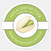 Pistachio-Butter-Etikett Runder Aufkleber (Vorderseite)