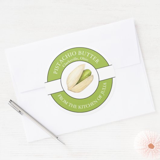 Pistachio-Butter-Etikett Runder Aufkleber (Umschlag)