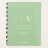 Pistachio & Cream Formal Simple Day Wedding Planer (Vorderseite)