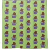 Pistachio Green Chocolate Bars Duschvorhang (Vorderseite)