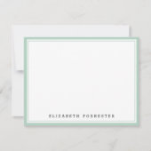 Pistachio Green Classic Doppelgrenze Mitteilungskarte (Vorderseite)
