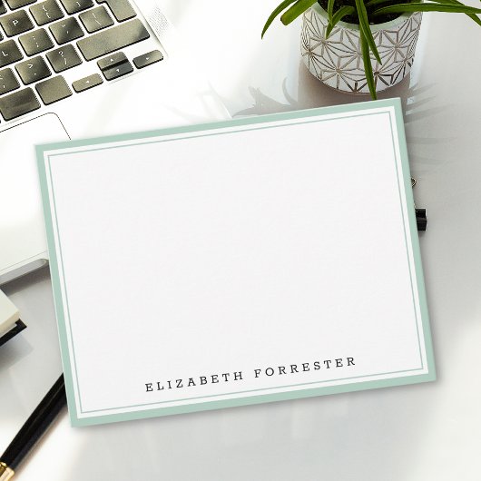 Pistachio Green Classic Doppelgrenze Mitteilungskarte