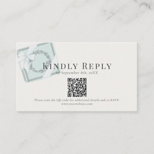 Pistachio Green Geschenkboxen QR Code UAWG Begleitkarte (Vorderseite)