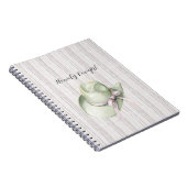 Pistachio Green Lavender Cowgirl Hat Bow Notizblock (Rechte Seite)