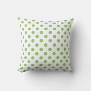 Pistachio Green Polka Dots Circles Kissen