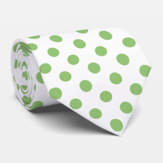 Pistachio Green Polka Dots Circles Krawatte