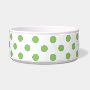 Pistachio Green Polka Dots Circles Napf